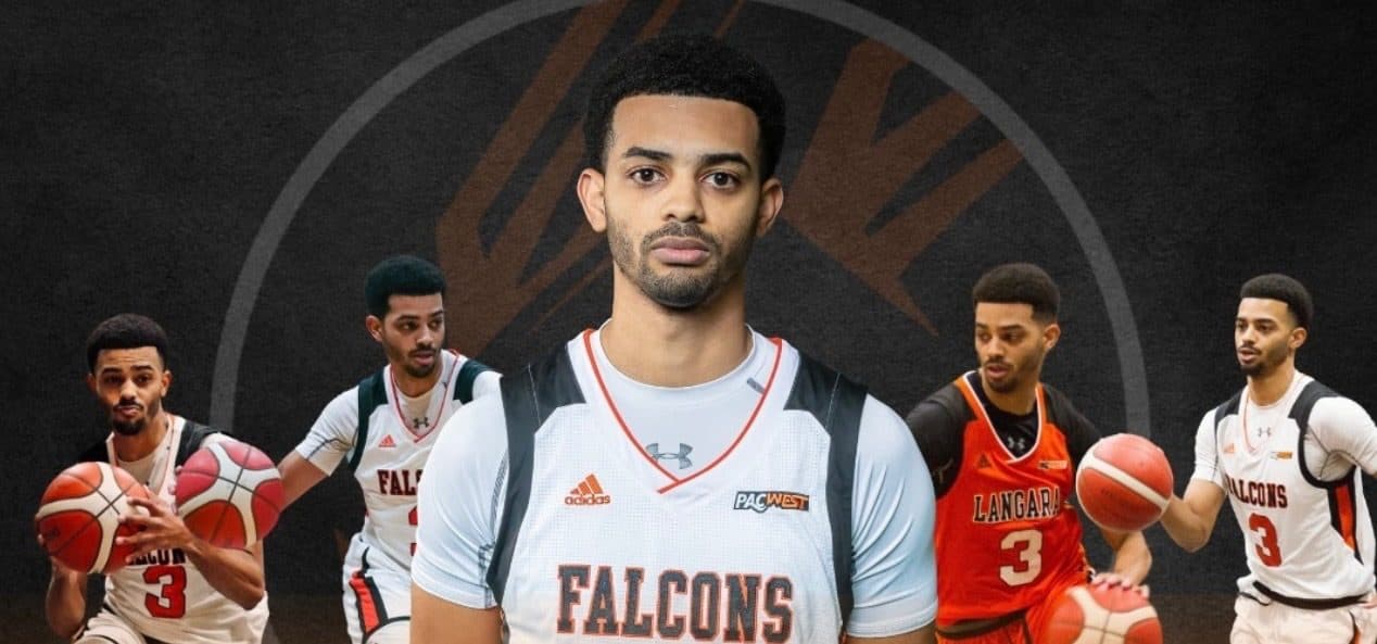 Royce Sargeant in a Langara Falcons jersey